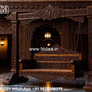 Stylish Wood Carving Swing Design for Modern Interiors No-1759