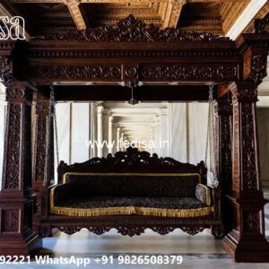 Artistic Wood Carving Swing Design with Heritage Influence No-1760