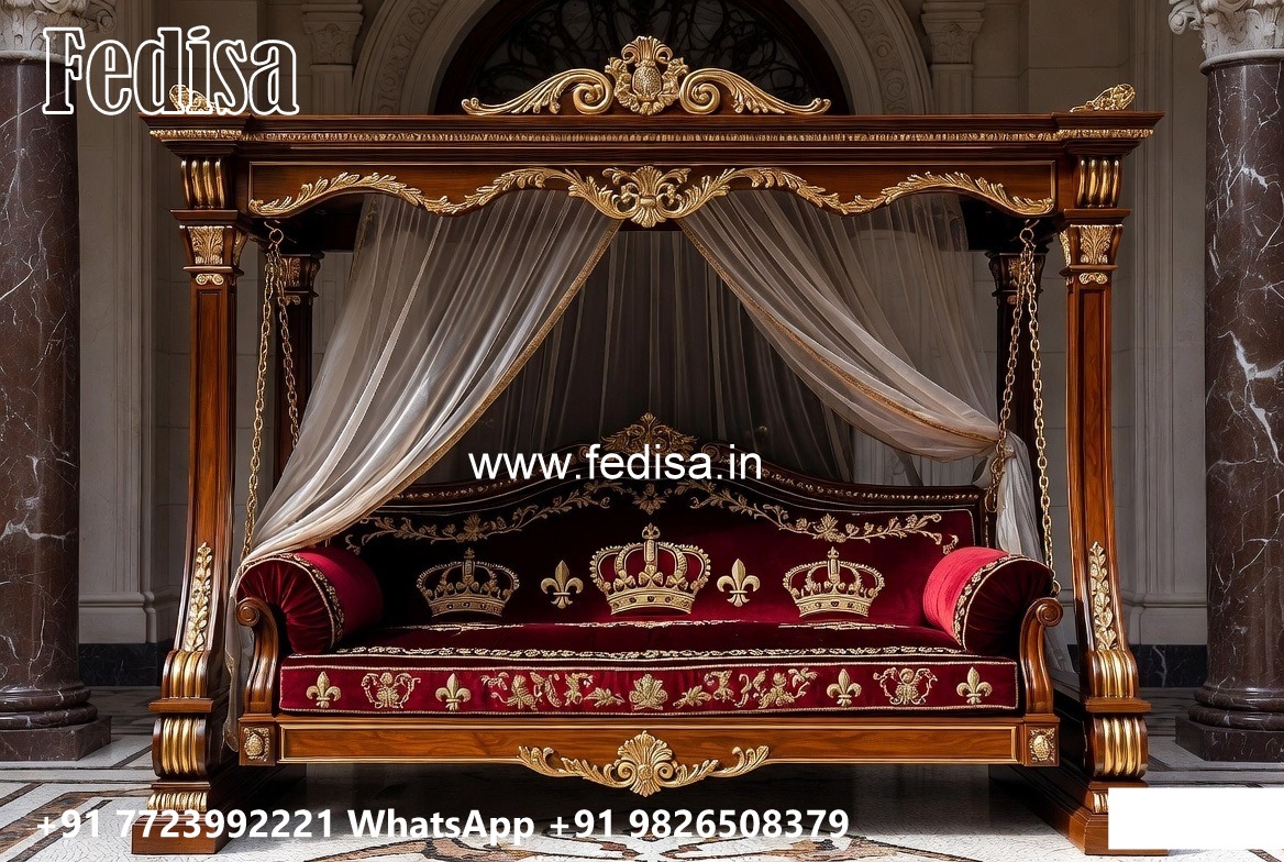 Royal Wood Carving Swing Design for Grand Villa Interiors No-1763