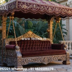 Indoor Wood Carving Swing Design for Elegant Sitting Areas No-1766