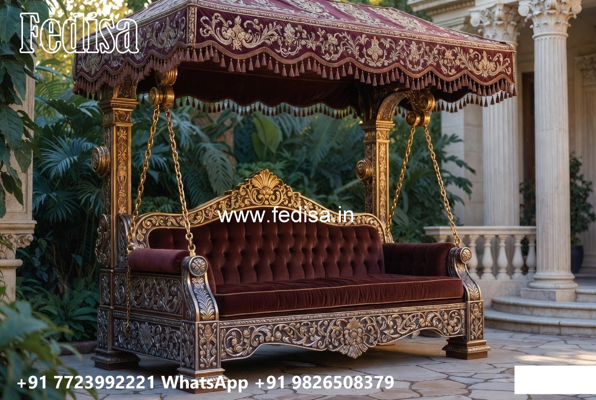 Indoor Wood Carving Swing Design for Elegant Sitting Areas No-1766