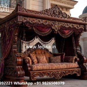 Stylish Wood Carving Swing Design for Heritage Homes No-1769