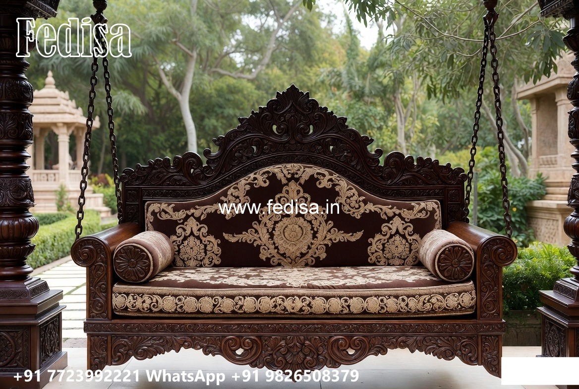 Artistic Wood Carving Swing Design for Sophisticated Decor No-1770