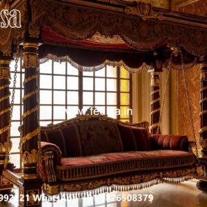 Luxury Wood Carving Swing Design for Stylish Living Spaces No-1774