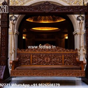 Beautiful Wood Carving Swing Design for Indoor Hall Areas No-1778