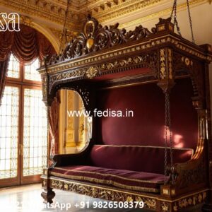 Wood Carving Swing Design for Elegant Traditional Interiors No-1780
