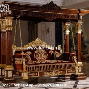 Luxury Wood Carving Swing Design for Spacious Family Rooms No-1783