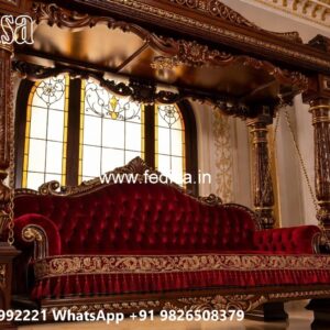 Traditional Wood Carving Swing Design with Royal Comfort No-1784