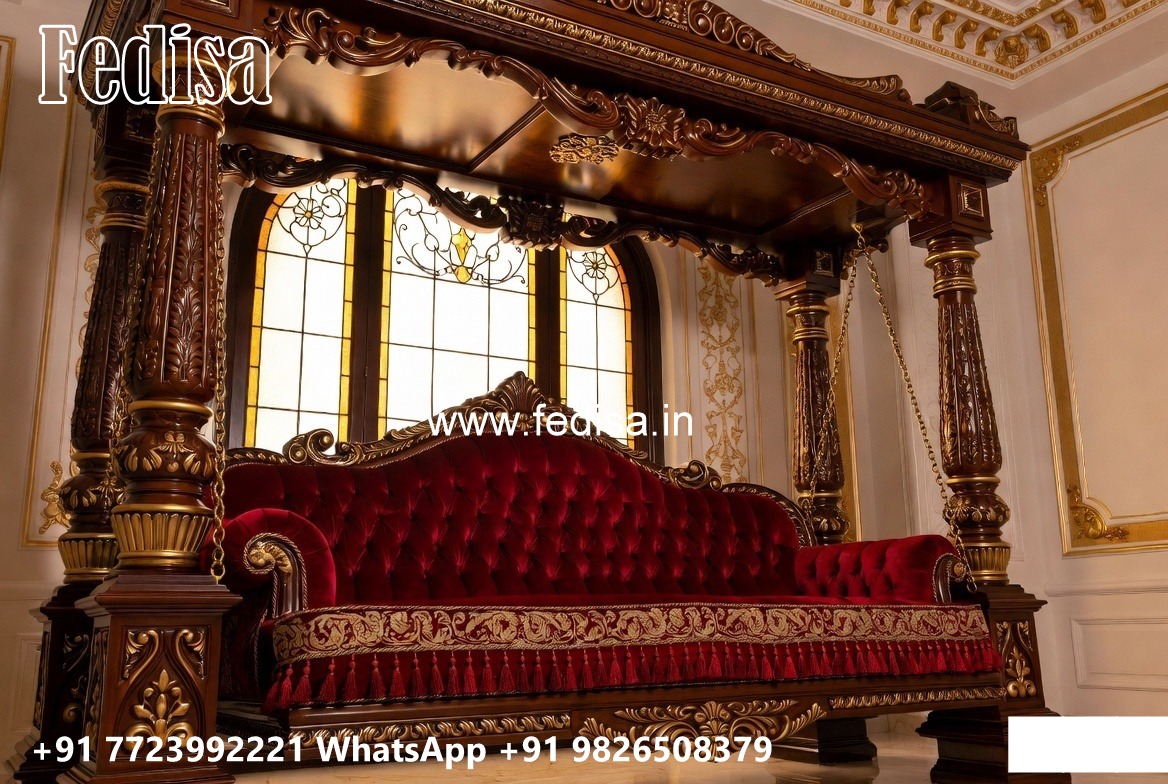Traditional Wood Carving Swing Design with Royal Comfort No-1784