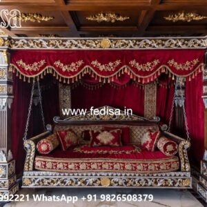 Wood Carving Swing Design with Stylish Decorative Features No-1785