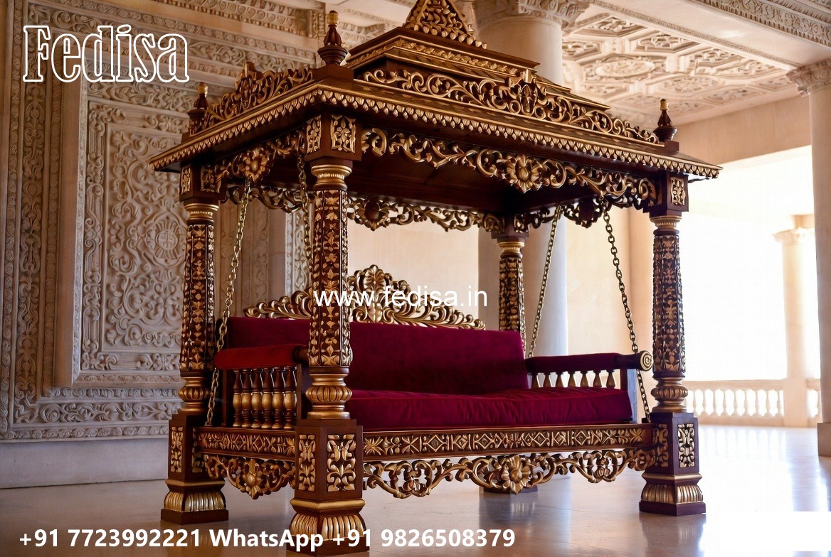 Handcrafted Wood Carving Swing Design with Timeless Style No-1786