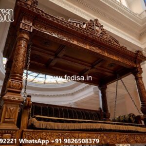 Stylish Wood Carving Swing Design for Elegant Home Decor No-1790