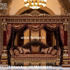 Luxury Wood Carving Swing Design with Rich Craftsmanship No-1791