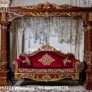 Wood Carving Swing Design with Beautiful Handcrafted Finish No-1794