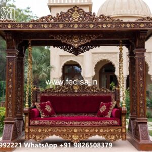 Traditional Wood Carving Swing Design with Elegant Details No-1795