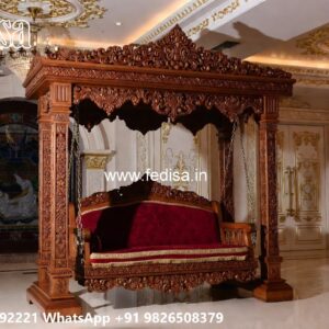 Premium Wood Carving Swing Design for Luxury Hall Decor No-1796