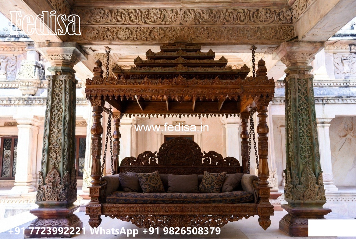 Royal Wood Carving Swing Design with Palace Inspired Carving No-1797