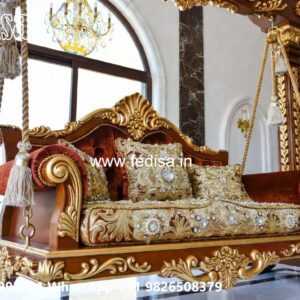 Decorative Wood Carving Swing Design with Stylish Beauty No-1798