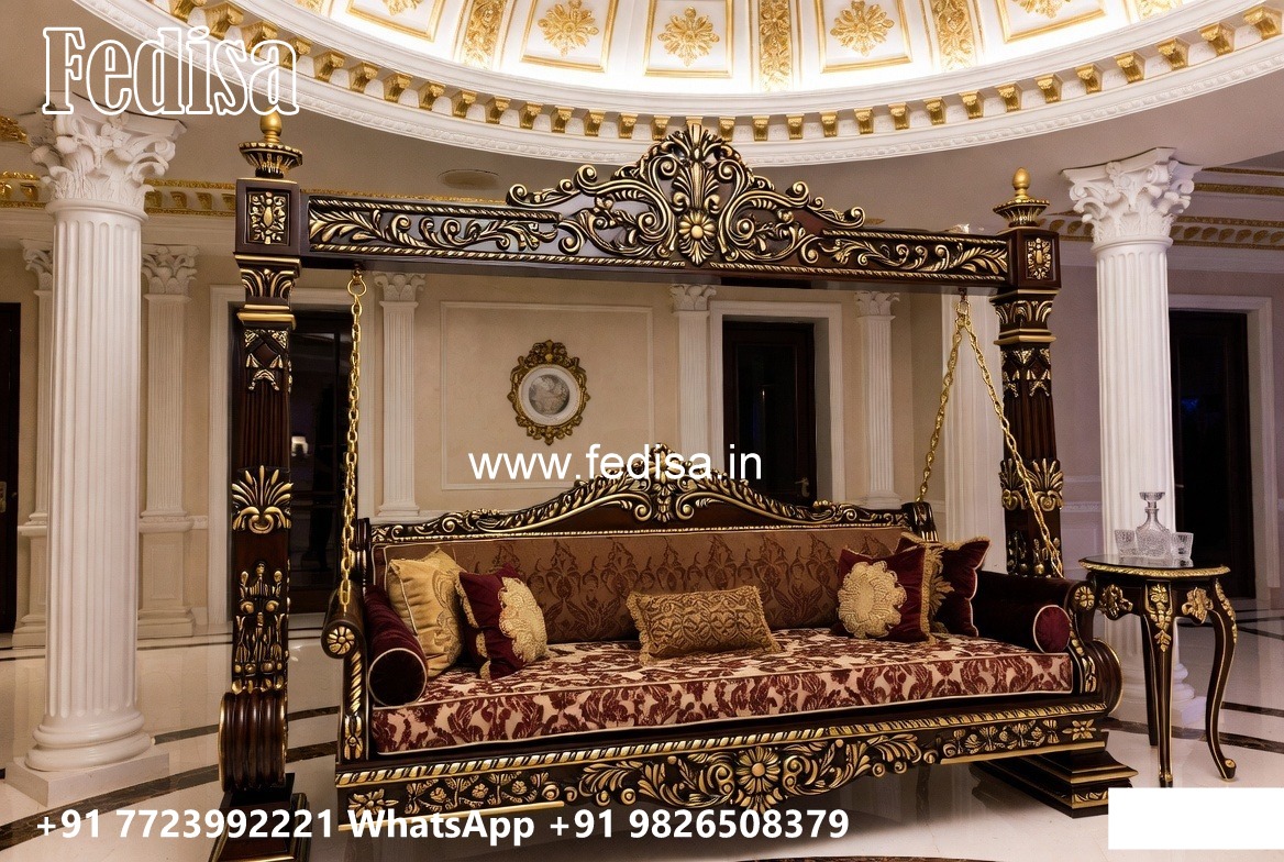 Handmade Wooden Swing Design with Royal Carving Style No-1804