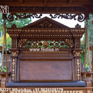 Beautiful Wooden Swing Design for Indoor Relaxing Space No-1813