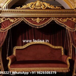 Traditional Jhula Wooden Swing Design for Indian Houses No-1829