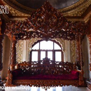 Artistic Wooden Swing Design with Elegant Finishing No-1831