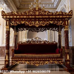 Wooden Swing Design for Luxury Balcony Decor Inspiration No-1838