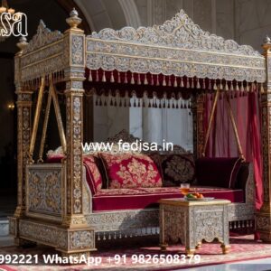 Stylish Wooden Swing Design for Drawing Room Beauty No-1841