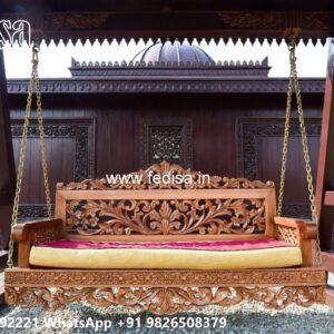 Wooden Swing Design with Intricate Handcrafted Details No-1842