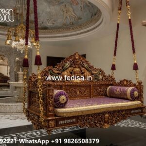Wooden Swing Design with Elegant Brass Accessories No-1850