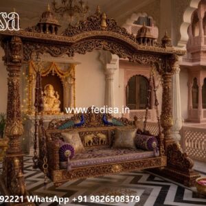 Wooden Swing Design with Vintage Traditional Craft Style No-1862