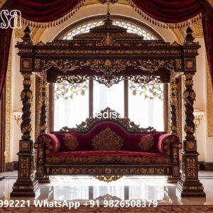 Elegant Wooden Swing Design for Luxury Drawing Rooms No-1863