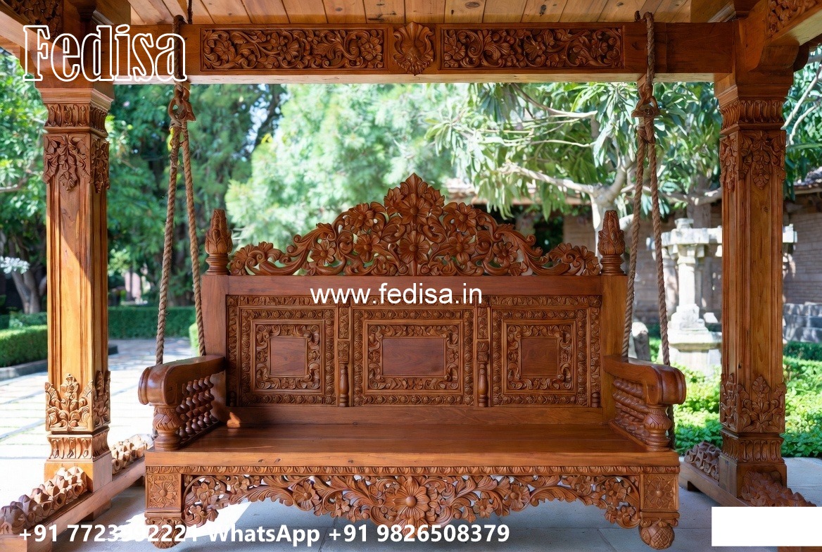 Wooden Swing Design with Handcrafted Royal Detailing No-1864