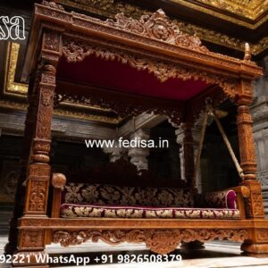 Wooden Swing Design with Antique Polish Finishing No-1866