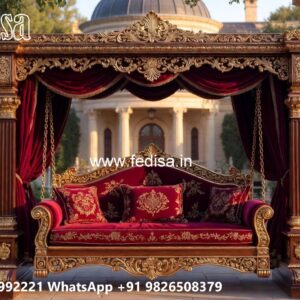 Wooden Swing Design with Elegant Carved Backrest No-1881