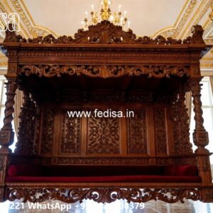 Wooden Swing Design with Classic Wooden Detailing No-1889