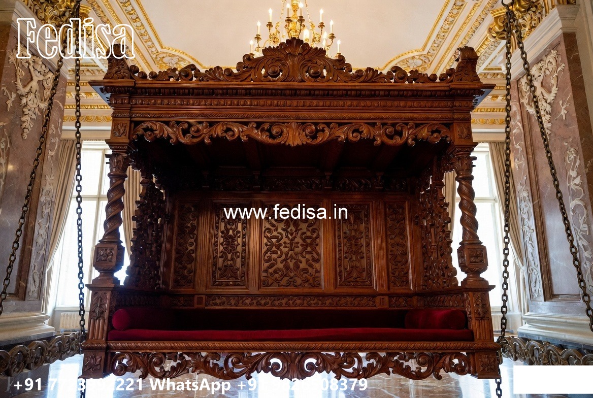 Wooden Swing Design with Classic Wooden Detailing No-1889