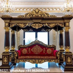Wooden Swing Design with Designer Carving Artwork No-1894
