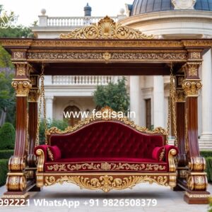 Elegant Classic Swing Design with Wooden Carving Style No-2003