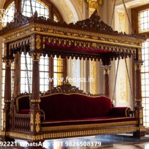 Handcrafted Royal Swing Design with Floral Carving Details No-2110