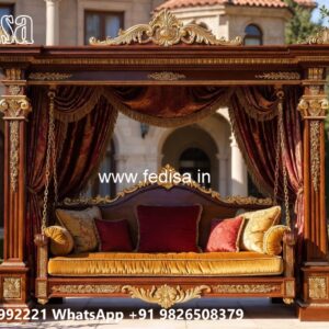 Traditional Wood Carving Swing Design with Royal Style No-2153
