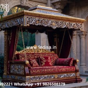 Royal Wood Carving Swing Design with Antique Finish No-2158