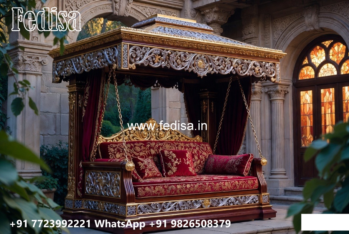 Royal Wood Carving Swing Design with Antique Finish No-2158
