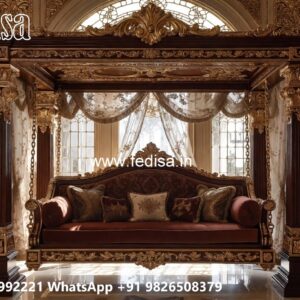 Elegant Wood Carving Swing Design with Handcrafted Details No-2160