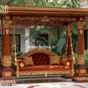 Designer Wood Carving Swing Design for Luxury Villas No-2161