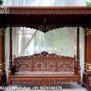 Artistic Wood Carving Swing Design for Elegant Interiors No-2167