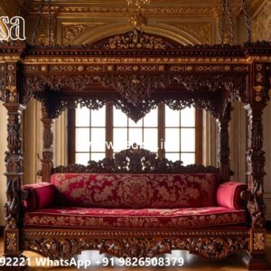 Traditional Wood Carving Swing Design with Floral Engraving No-2168