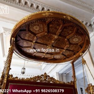 Luxury Wooden Swing Design with Intricate Carving Work No-2173