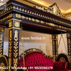 Indoor Wood Carving Swing Design with Premium Finish No-2177