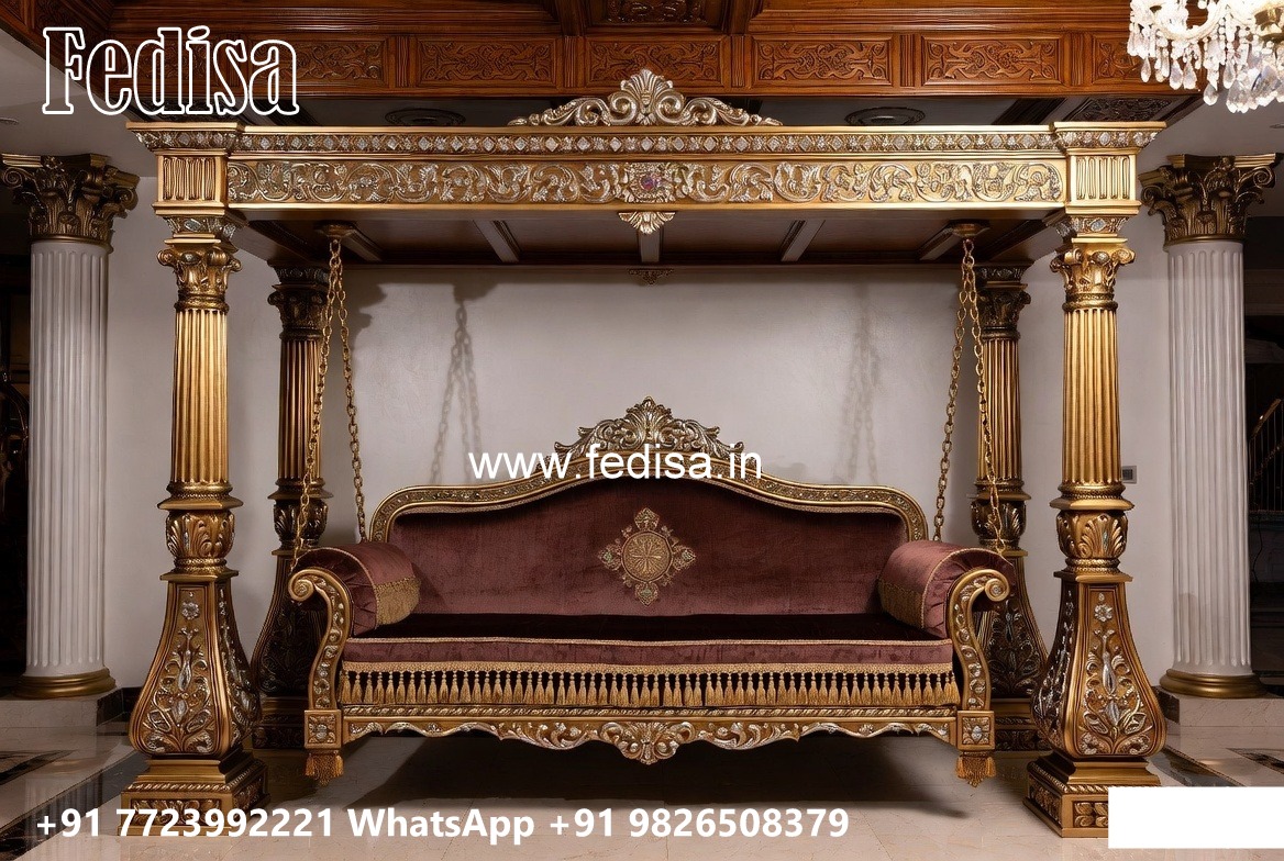 Wood Carving Swing Design for Modern Traditional Homes No-2182